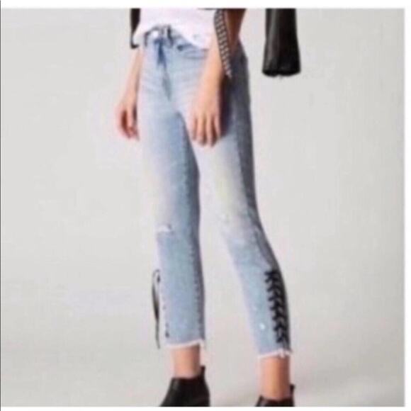 Blank NYC Denim Jeans High Rise Tapered Size 27 - Picture 1 of 8